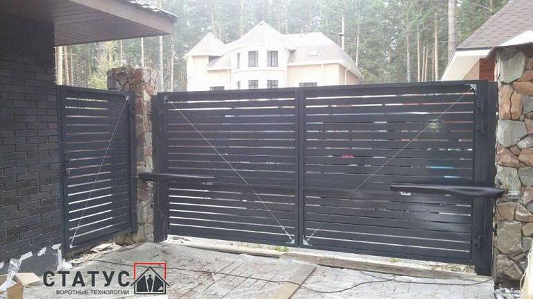 Распашные ворота для дома Распашные ворота для дома